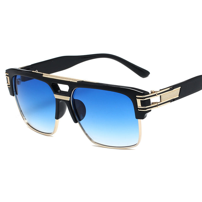 Wholesale Square Frame Retro Colorful Reflective PC Sunglasses JDC-SG-HongR020