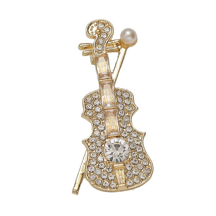 Wholesale Fashion and versatile brooch with rhinestone inlay, exquisite temperament, suit accessories