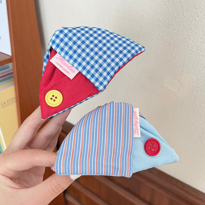 Wholesale Fabric contrasting color button hair clip