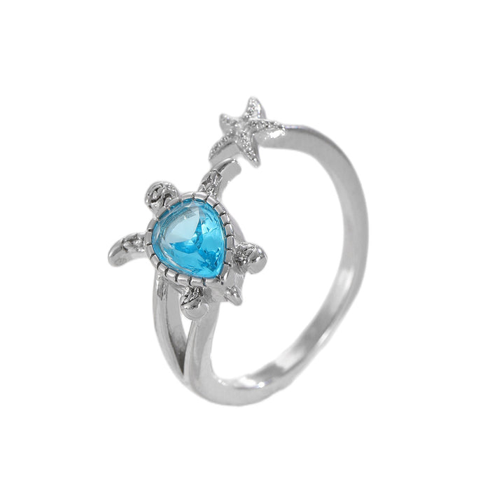 Wholesale Turtle Ring Summer Seaside Vacation Open Ring