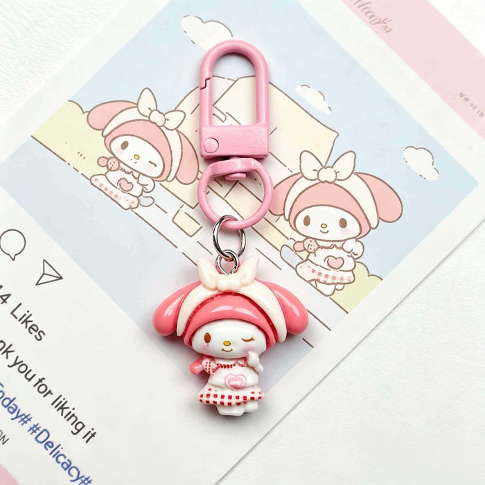 Wholesale Cute Cartoon Resin Keychain Bag Charm Pendant Everyday Decorative Accessory