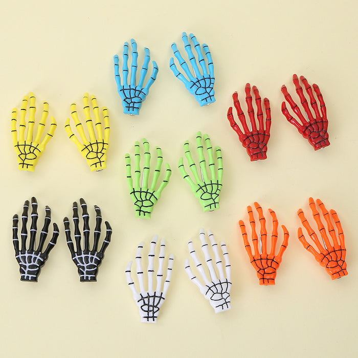 Wholesale  Ghost Hand Hair Clip Red Gothic Side Clip Women S Fashion Accessory Boutique Resale Gift