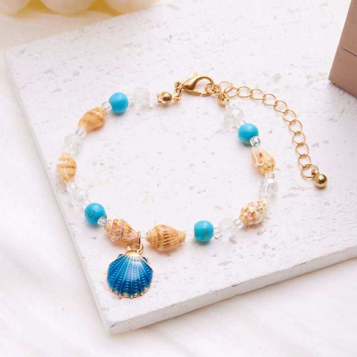 Wholesale Bohemian Sea Star Shell Beaded Bracelet Summer Beach Vacation Jewelry Accessory