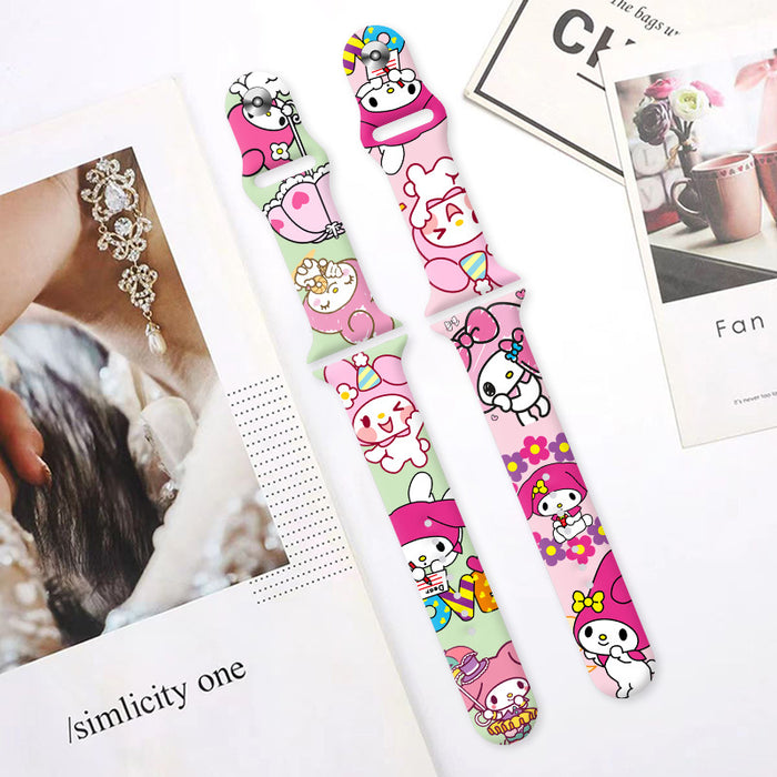 Wholesale Printed Silicone Watch Strap Wrist Strap JDC-WD-NuoQi081