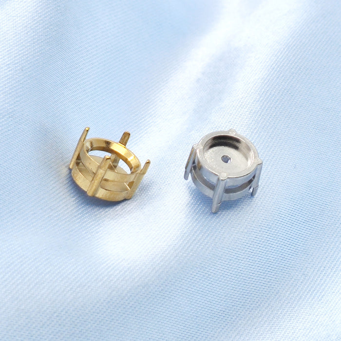 Wholesale DIY Zircon Stainless Steel Magnetic Ear Studs with Empty Support Clip Accessories JDC-ES-ShuangN003