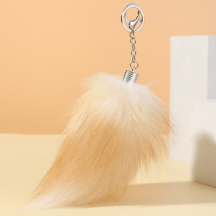 Wholesale Plush Big Fox Tail Keychain JDC-KC-RongRui060