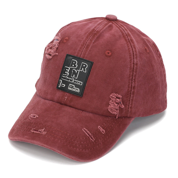 Wholesale Trendy Vintage Washed Cotton Baseball Cap Distressed Geometric Pattern Sun Hat for Resale