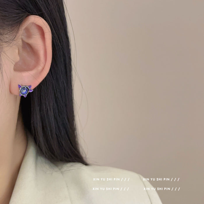 Wholesale Iris pendant earrings, light luxury temperament earrings