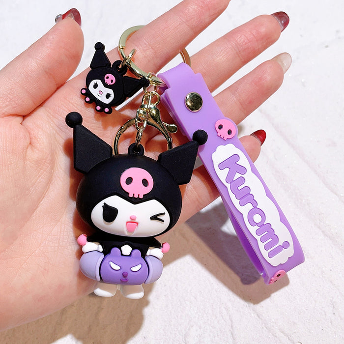 Wholesale Cartoon Silicone Keychain Hanging Accessories Car Bag Key Chain Pendant