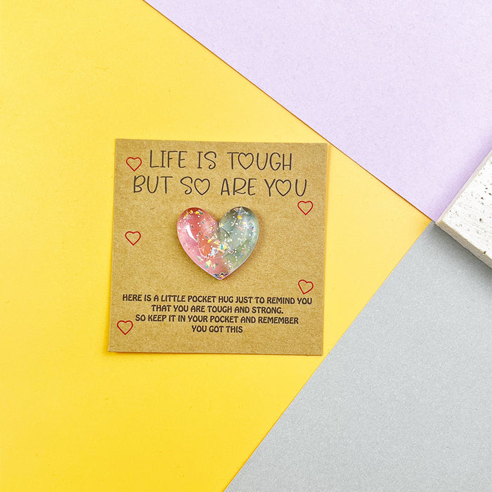 Wholesale Gradient Heart Pocket Decorations Hug Card