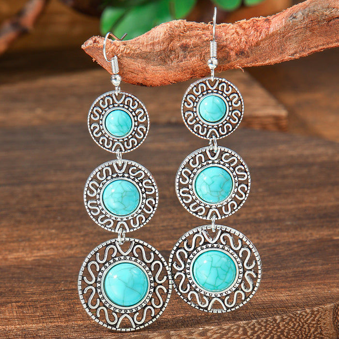Wholesale Bohemian Drop Acrylic Earrings Vintage Fashion Accessory MOQ≥2
