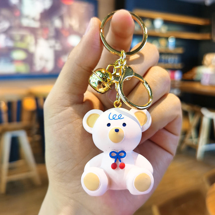 Wholesale Rubber Cherry Bear Cartoon 3D Keychain JDC-KC-Tingm053