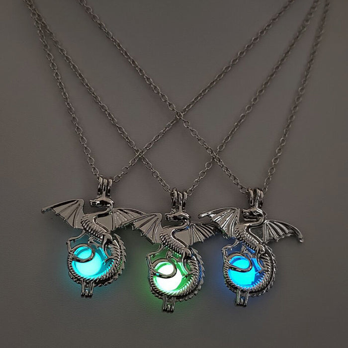 Wholesale Necklace Alloy Simple Luminous Animal Dragon JDC-NE-DB011