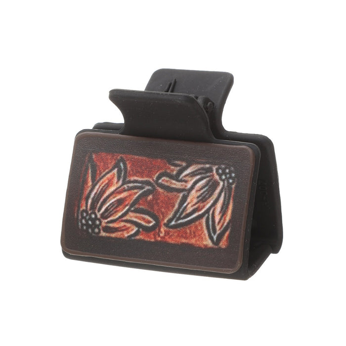 Wholesale West Wind Sunflower Cactus Leather Shark Clip Grab Clip Women Hairpin