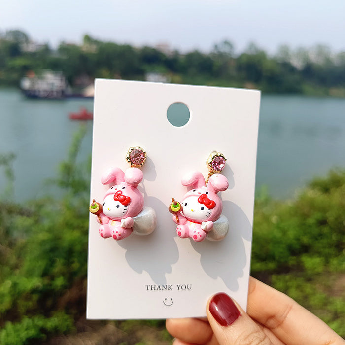 Wholesale Cute Resin Cartoon Earrings JDC-ES-Xiaox018