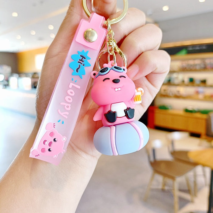 Wholesale Silicone Cartoon Doll Keychain JDC-KC-MingT198