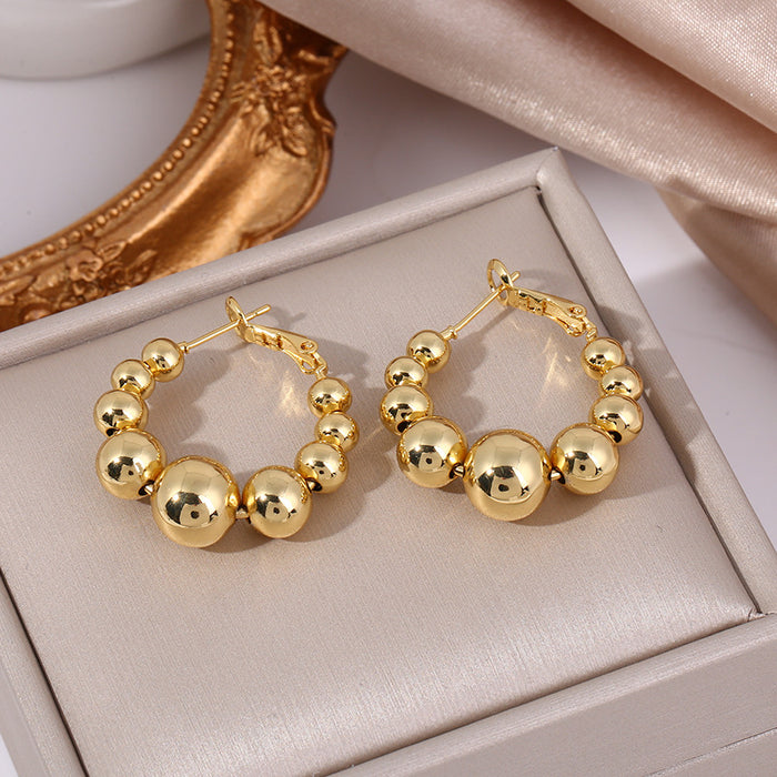 Wholesale Ball Copper Earrings JDC-ES-LiR004