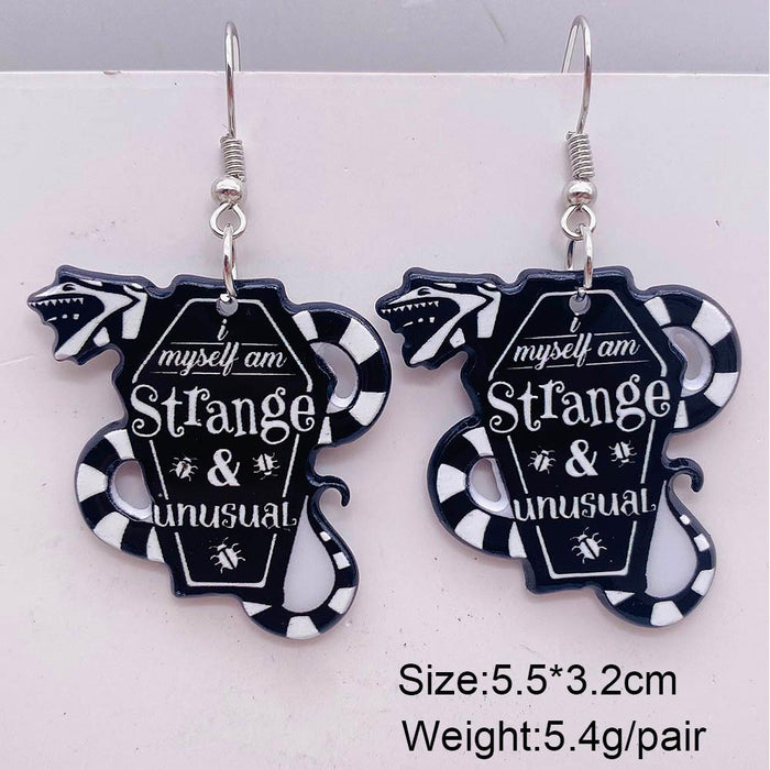 Wholesale  earrings coffin bat ghost acrylic earrings earrings  gift earrings