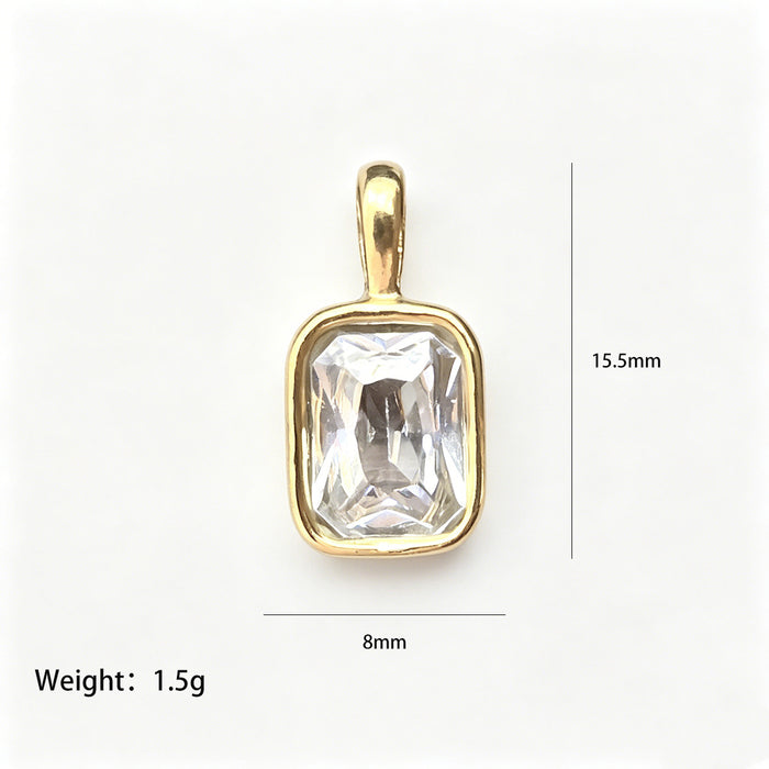 Wholesale Modern Geometric Stainless Steel Love Pendant With Zircon Fashion Jewelry Accessory For Gift And Resale
