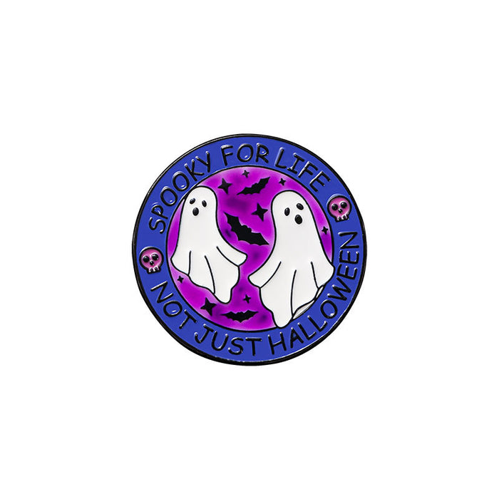 Wholesale Glow In The Dark Ghost Pumpkin Brooch Stylish Alloy Fashion Accessory For Gift And Resale
