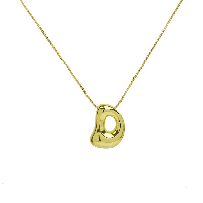 Wholesale 18k Brass Glossy Balloon 26 English Letters Necklace JDC-NE-BaiYi002