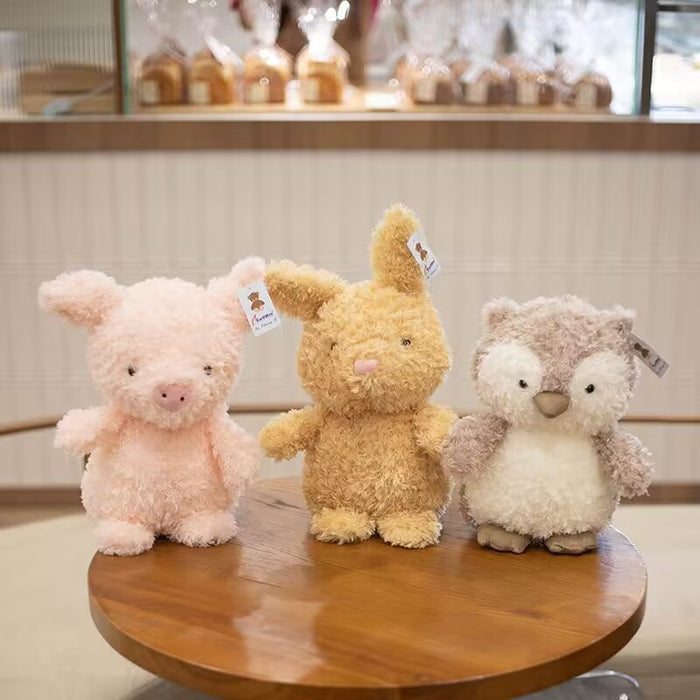 Wholesale Cute Simulation Animal Dolls Curly Lamb Chicken Rabbit Pig Dog Bear Doll Claw Machine Doll Children's Gift JDC-DO-MW002