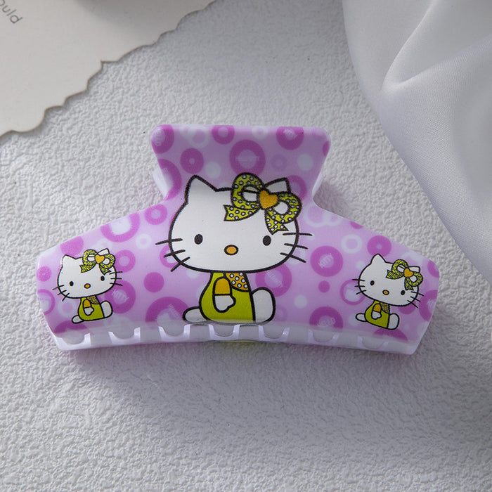 Wholesale acrylic cartoon cute printing  Hair Clips