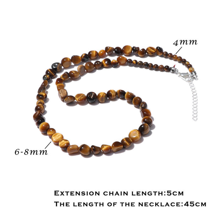 Wholesale Stone necklace irregular natural stone handmade jewelry sweater chain