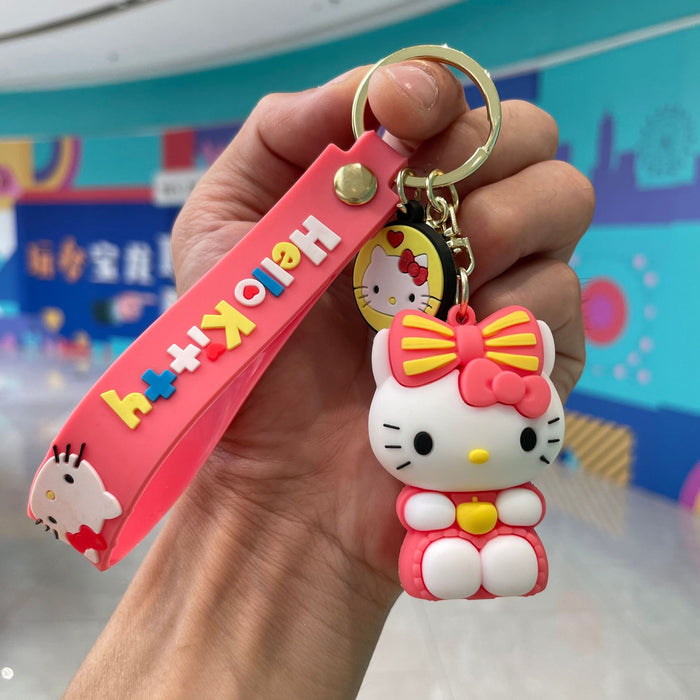 Wholesale Cute keychain cartoon figurine student backpack pendant car keychain small gift