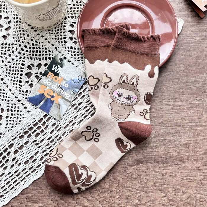 Wholesale Cartoon Socks Children Autumn/Winter Mid Tube Women's Socks Anime Cartoon Long Tube Men's Socks