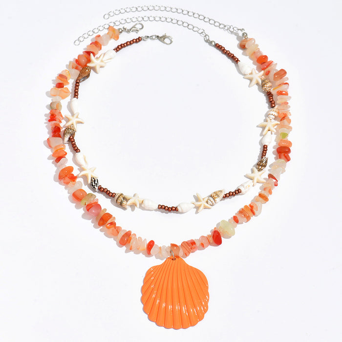 Wholesale Exaggerated Shell Necklace Irregular Gravel Fashion Ethnic Necklace
