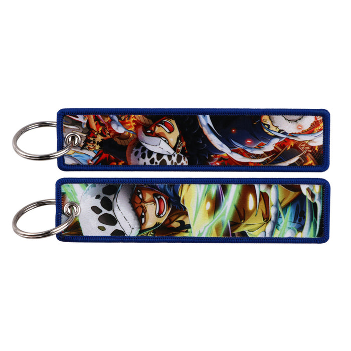 Wholesale Woven Label Keychain Cartoon Keychain Bag Pendant Woven Fabric Chain