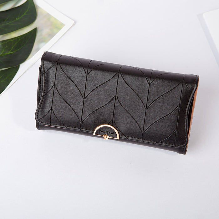 Wholesale Simple Folding Long Wallet JDC-WT-QT021