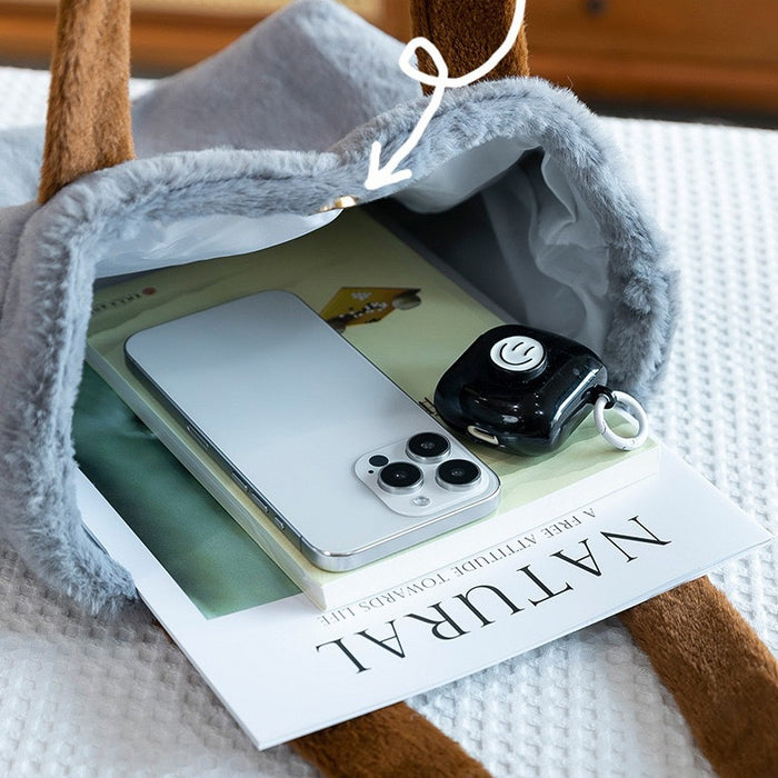 Wholesale Large Capacity Cartoon Plush Velvet Shoulder Bag