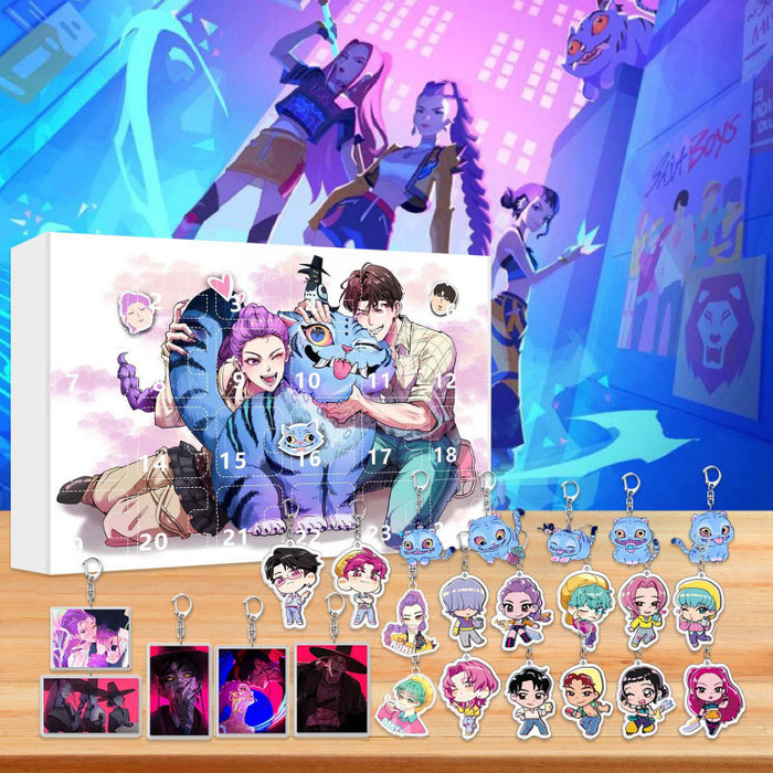 Wholesale KPOP Christmas Countdown Calendar Blind Box Backpack Keychain Acrylic Ornament Gift Box