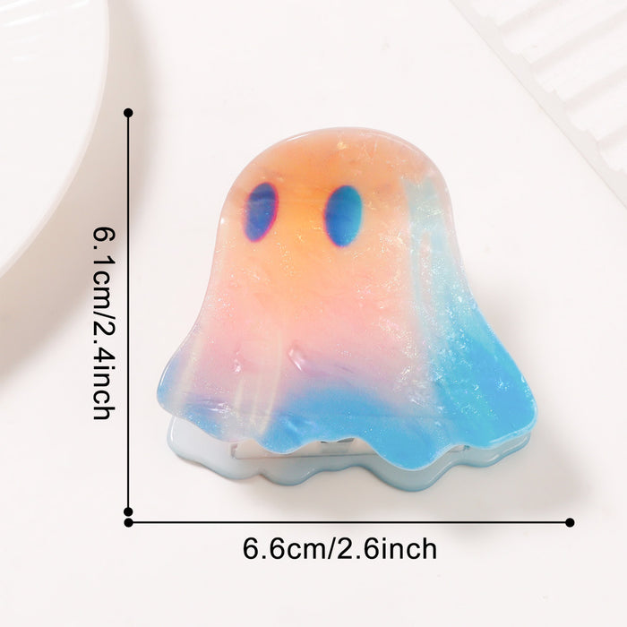 Wholesale Trendy Ghost Pumpkin Gradient Hair Claw Clip PVC Cute Hair Accessory Boutique Gift