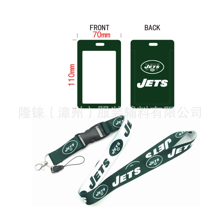 Wholesale of 10pcs/pack Rugby Card Set Polyester Hanging Cord Keychain JDC-KC-LongL001