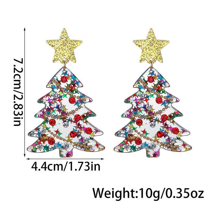 Wholesale fashion creative acrylic Christmas earrings