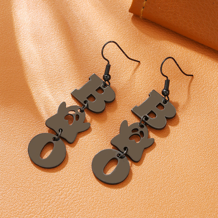 Wholesale Funny little devil mysterious skull titanium steel earrings personality stainless steel earrings