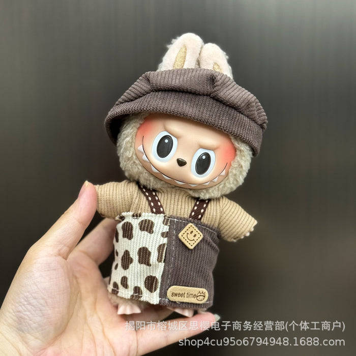 Wholesale 17cm plush replacement set for mini doll clothing