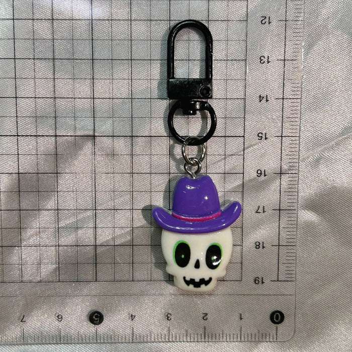 Wholesale  Keychain Resin  Eyes Pumpkin Ghost Bat Pendant MOQ≥2