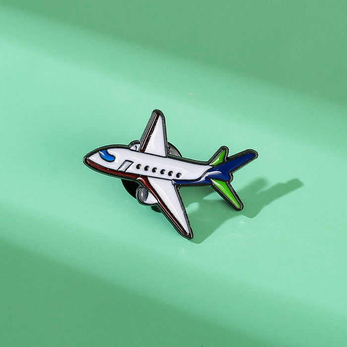 Wholesale Metal 3D Airplane Brooch Electroplated Fighter Jet Pin Fashion Accessory For Clothing And Backpack