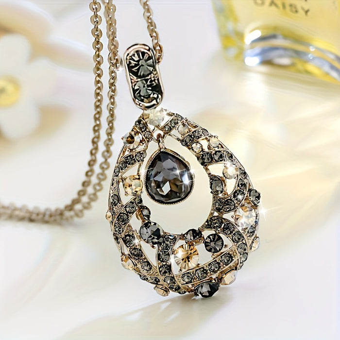 Wholesale decorative explosive tulip crystal sweater chain long necklace female pendant accessories