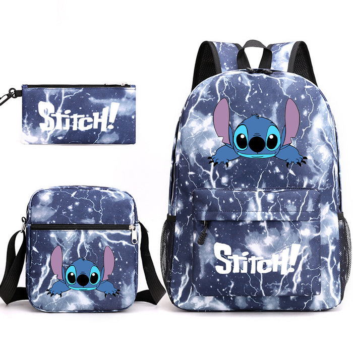 Wholesale Printed Large Capacity Canvas Backpack Three-piece Set JDC-BP-WuDM002