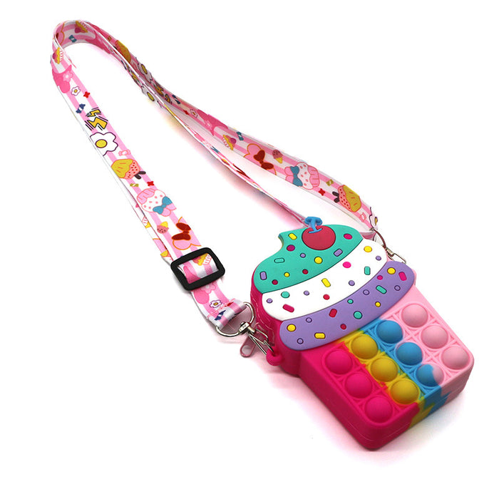 Wholesale Children's Fashion Shoulder Bag Cute Casual Silicone Pressure Relief Bag