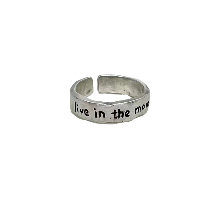 Wholesale Text ring, personalized, simple, niche design, fashionable ring