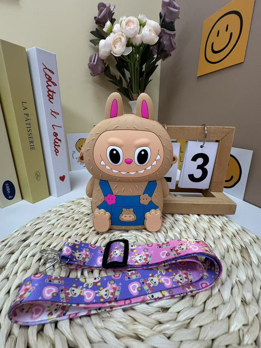 Wholesale Silicone Bag Cartoon Mobile Phone Bag Mini Bag Single Shoulder Rabu Messenger Bag Children's Coin Purse