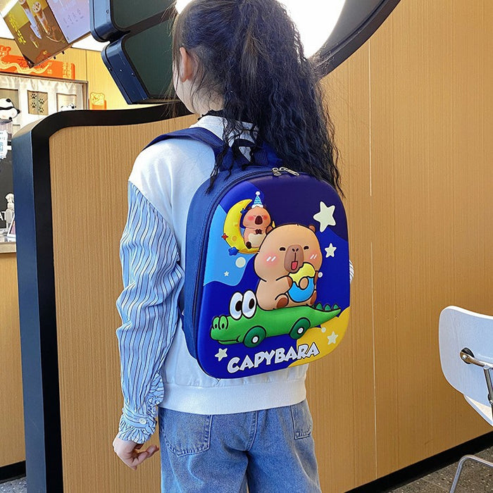 Wholesale New Groundhog Backpack Cute Kindergarten Backpack Boys and Girls Backpack Cute Cartoon Hard Shell