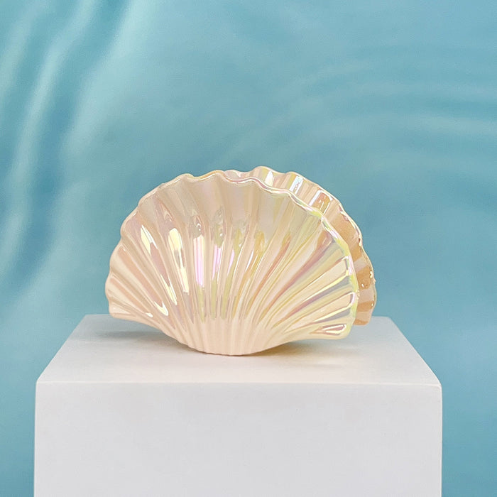 Wholesale Electroplated Plastic Hair Claw Clip with Gradient Shell Design Boutique