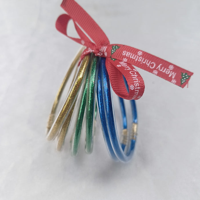 Wholesale Christmas Theme Silicone Gold Powder Bracelet